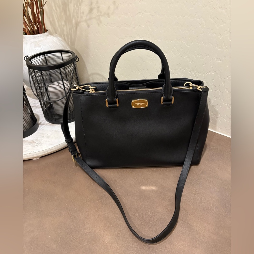Michael Kors Black Leather Handbag